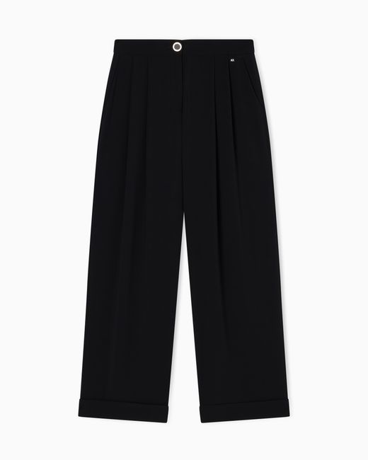 ARMANI EXCHANGE Black Classic Recycled Twill Trousers