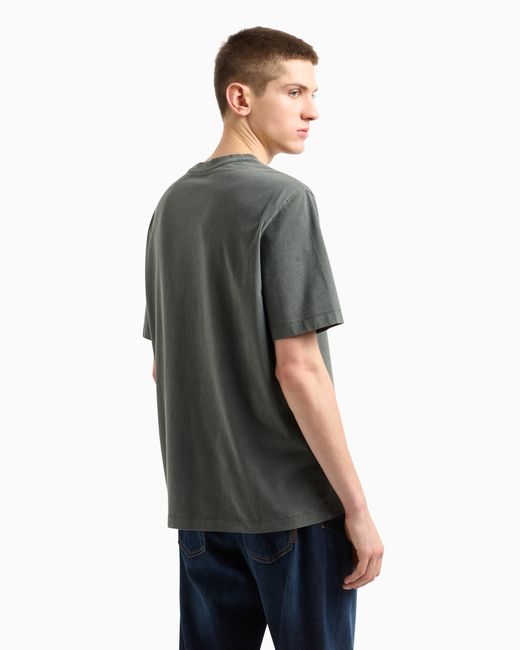 ARMANI EXCHANGE T-Shirt Aus Gebrauchter Baumwolle Mit Normaler Passform in Gray für Herren