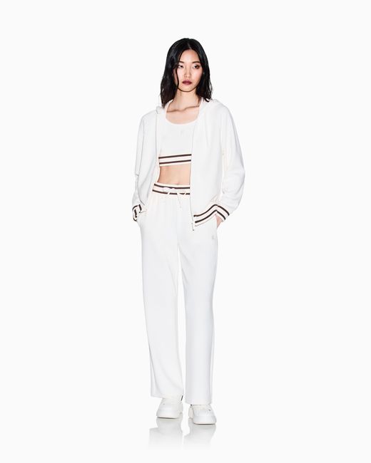 ARMANI EXCHANGE White Jogger Pants With Contrasting Trims
