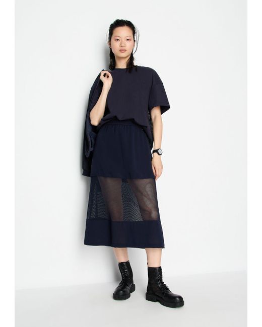 Armani Exchange Blue Midi Skirts
