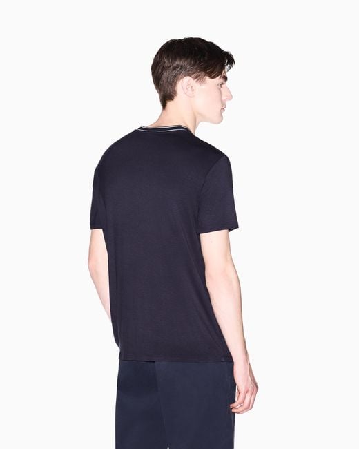 ARMANI EXCHANGE Blue Slim Fit T-Shirt for men