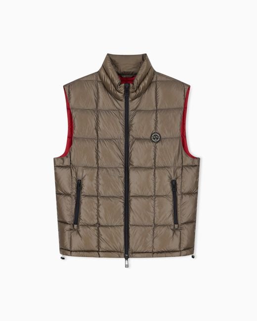ARMANI EXCHANGE Brown Down Jacket Nylon With Down Feather Padding for men