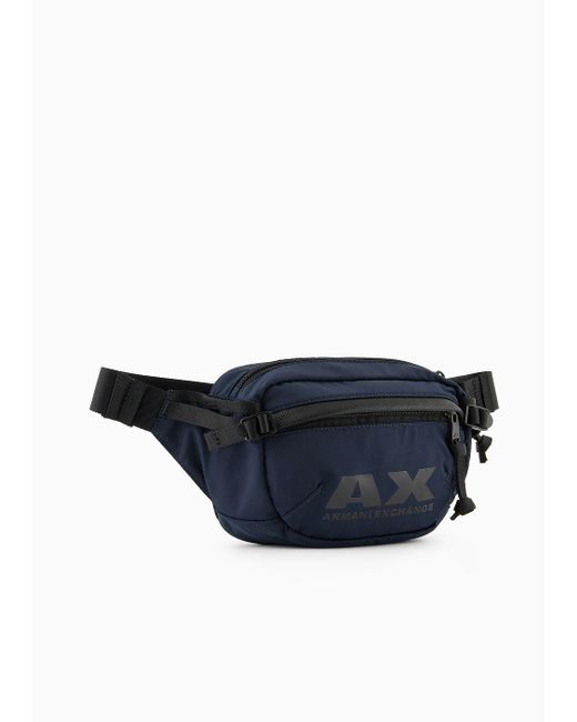 Armani Exchange Blue Belt Bags for men