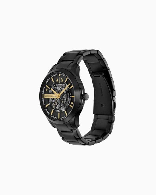 ARMANI EXCHANGE Black Automatic Stainless Steel Watch for men