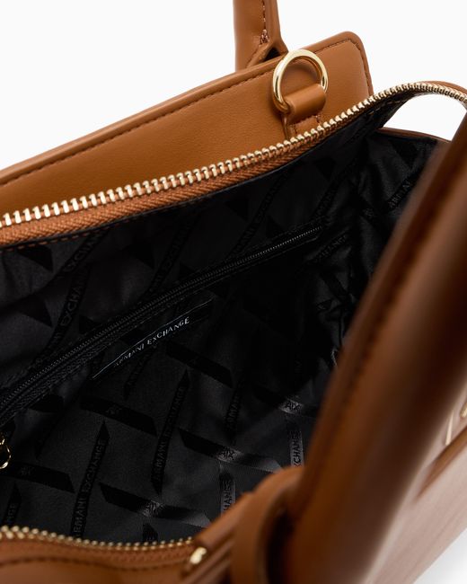 ARMANI EXCHANGE Brown Handbag With Shoulder Strap And Logo
