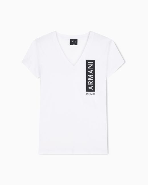 ARMANI EXCHANGE White Slim Fit T-Shirt