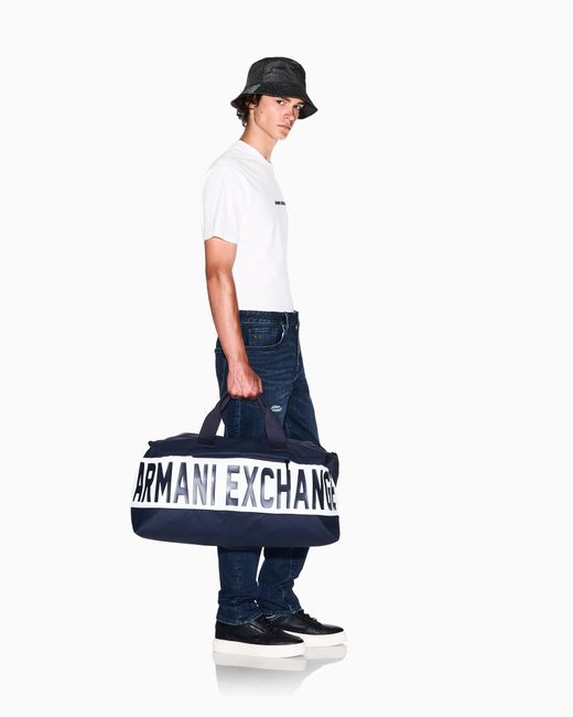 Camiseta De Corte Regular Con Logo Estampado En El Pecho ARMANI EXCHANGE de hombre de color White
