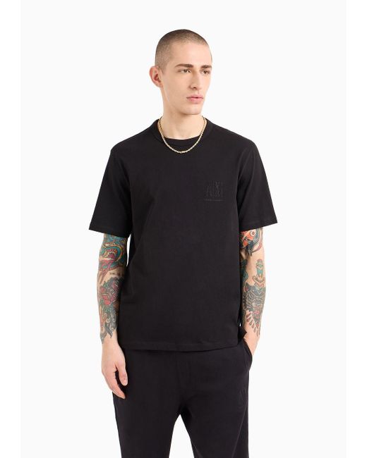 Armani Exchange Black Regular Fit T-shirts for men