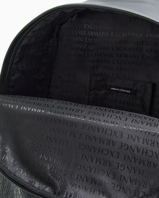 ARMANI EXCHANGE Gray Backpack With An Outside Coating for men