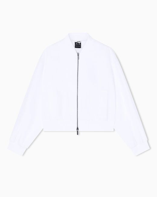 ARMANI EXCHANGE White Oversized Blouson