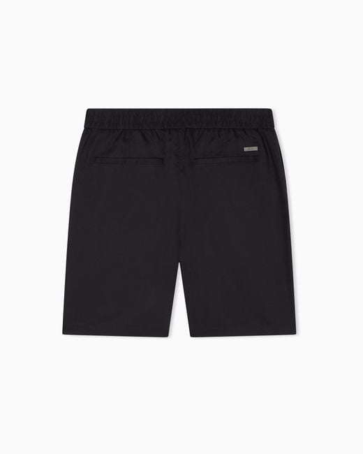 ARMANI EXCHANGE Blue Lightweight Oxford Bermuda Shorts for men