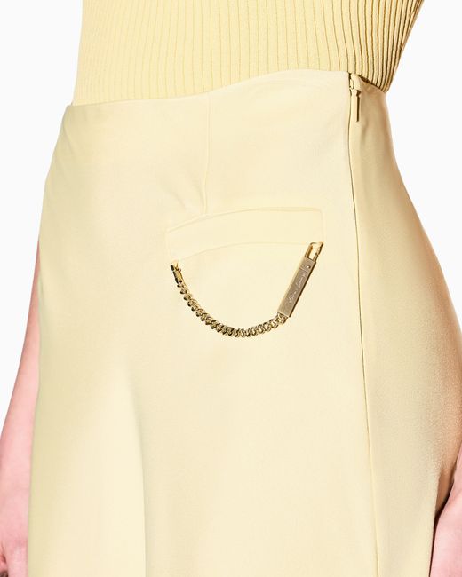 ARMANI EXCHANGE Natural Long Flowing Skirt