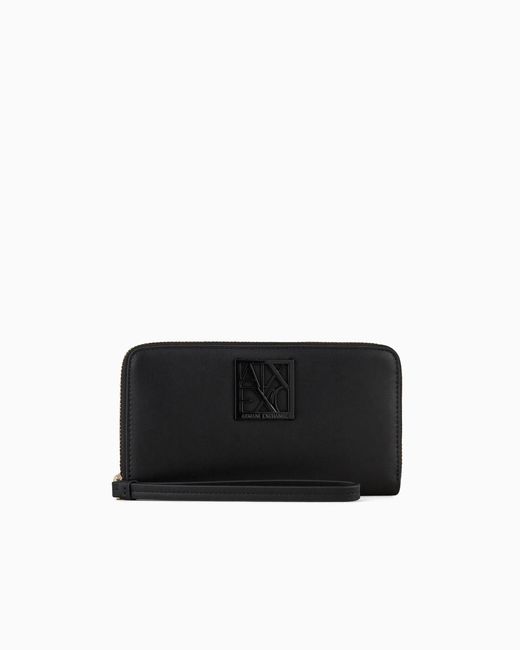 Portafoglio Orizzontale Con Logo di ARMANI EXCHANGE in Black