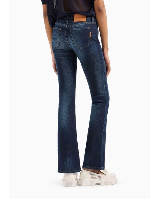 Armani Exchange Blue Flared Jeans