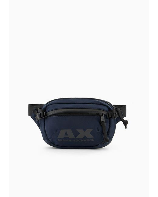 Armani Exchange Blue Belt Bags for men