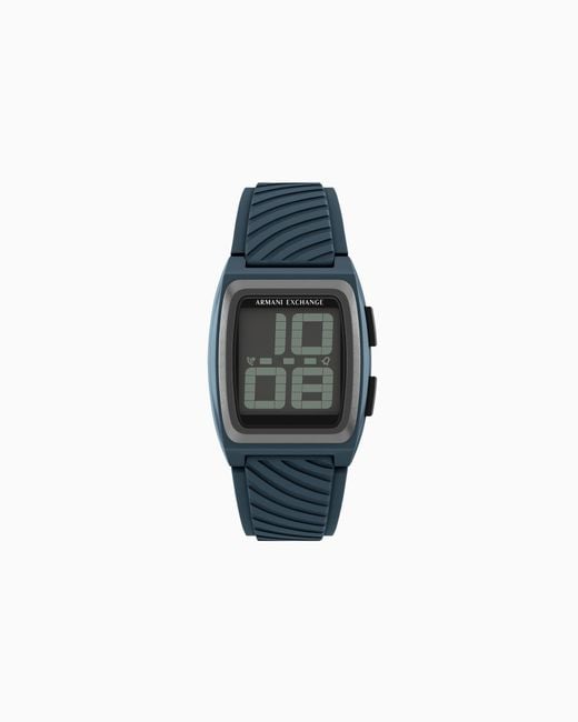 ARMANI EXCHANGE Blue Digital Watch for men
