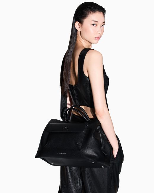 ARMANI EXCHANGE Black Handbag With Shoulder Strap With Logo