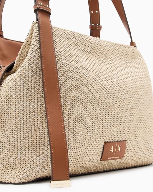 ARMANI EXCHANGE Natural Structured Mini Shoulder Bag