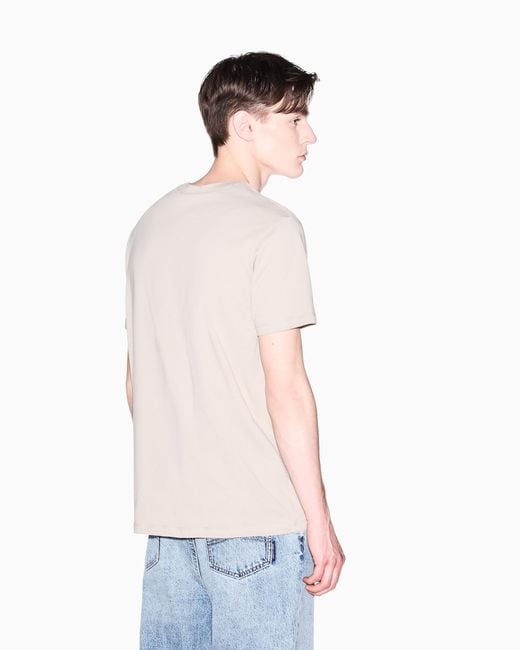 ARMANI EXCHANGE White Regular-Fit Cotton Jersey T-Shirt for men