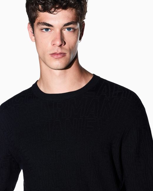 ARMANI EXCHANGE Black Pullover for men
