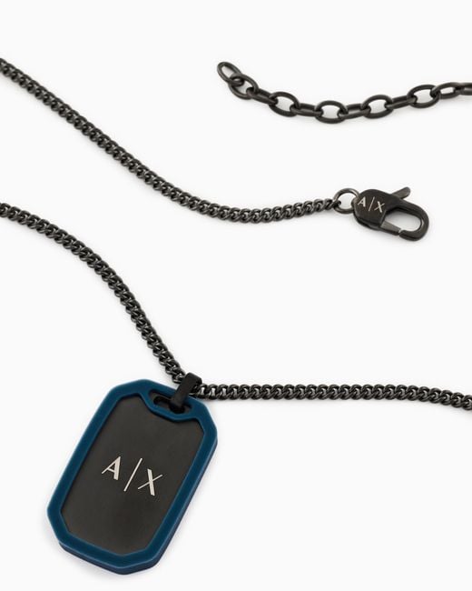 Collana Con Piastrina di ARMANI EXCHANGE in Metallic da Uomo