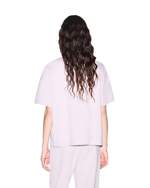 ARMANI EXCHANGE Pink Oversized T-Shirt Heavy Cotton Jersey