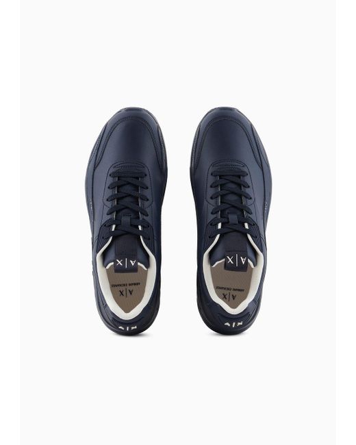 Sneakers Con Suola Maxi E Logo di Armani Exchange in Blue da Uomo
