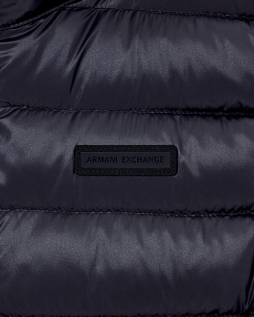 ARMANI EXCHANGE Blue Slim-Fit Down Vest