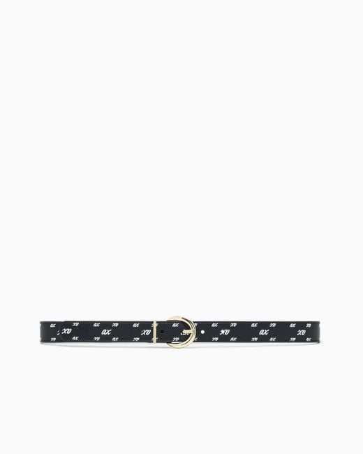 ARMANI EXCHANGE White Tongue Belt