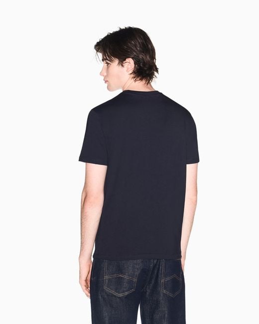 ARMANI EXCHANGE Blue Slim Fit Cotton T-Shirt for men