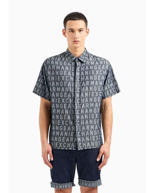 Chemises Décontractées Armani Exchange pour homme en coloris Gray
