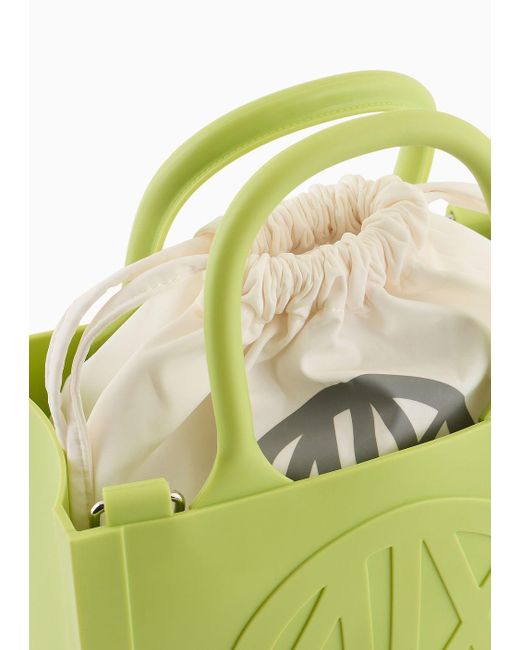 Milky Bag Con Logotipo En Relieve De Material Reciclado Armani Exchange de color Green