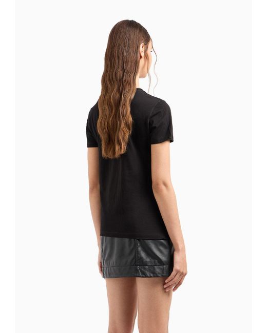Armani Exchange Black Regular Fit T-shirts