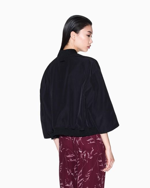 Blouson Ottoman Zippé ARMANI EXCHANGE en coloris Blue