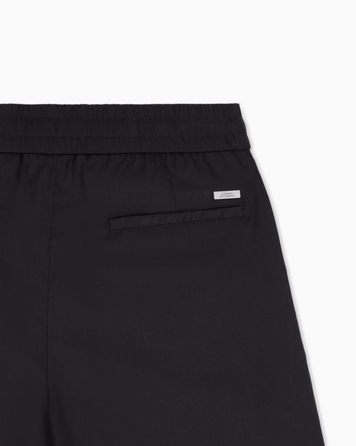 ARMANI EXCHANGE Blue Lightweight Oxford Bermuda Shorts for men