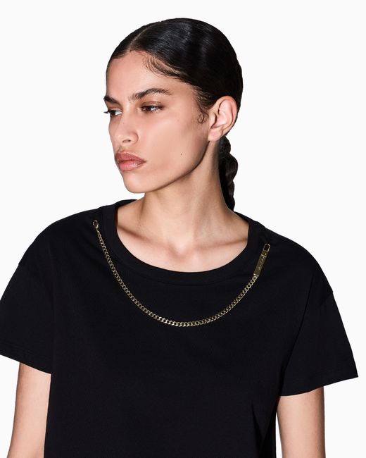 ARMANI EXCHANGE Black Relaxed Fit T-Shirt