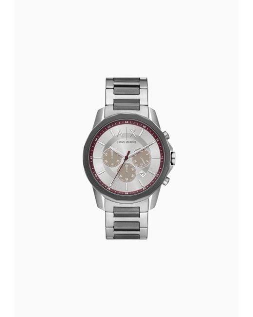 Armani Exchange Metallic Chronograph Two-tone Stainless Steel Watch for men