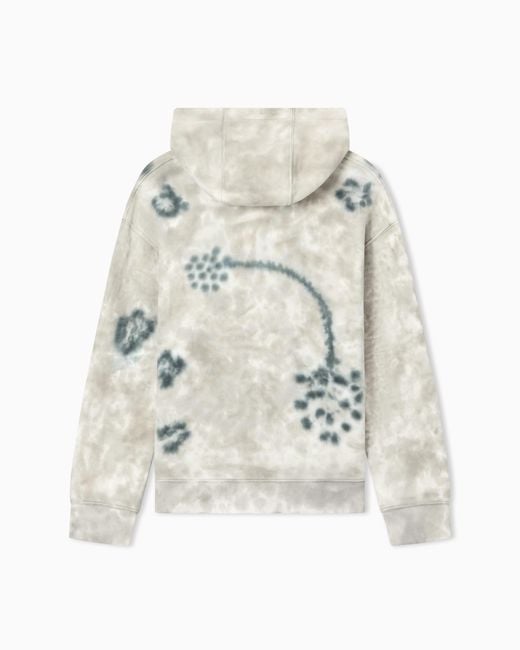 ARMANI EXCHANGE White Cotton Hoodie for men