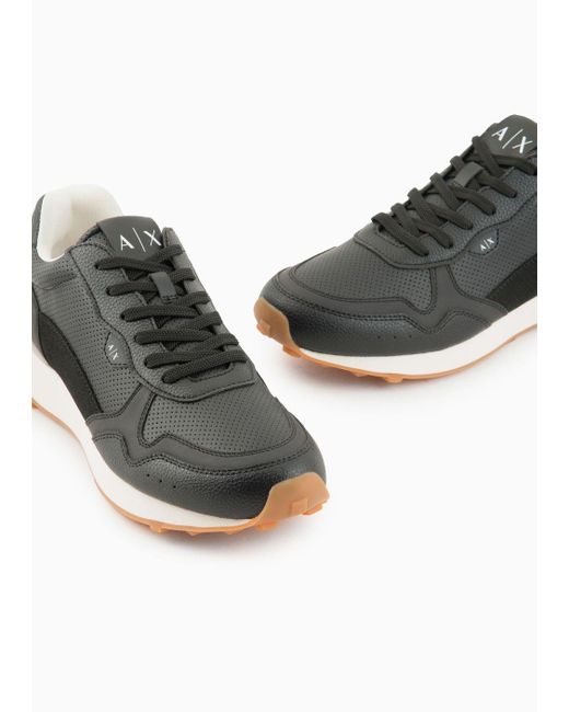 Armani Exchange Black Sneakers With Tone-on-tone Inserts for men
