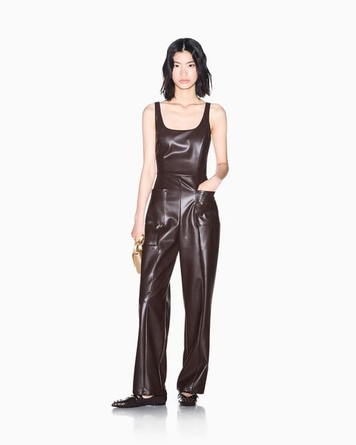 ARMANI EXCHANGE Purple Regular Fit Jumpsuit With Outer Coating And Rib Details