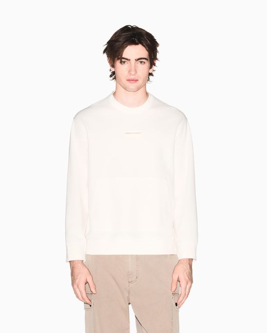 ARMANI EXCHANGE White Cotton Sweatshirt for men