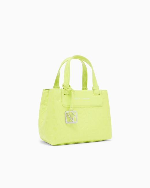 ARMANI EXCHANGE Yellow Shopping Bag With An Outside Coating