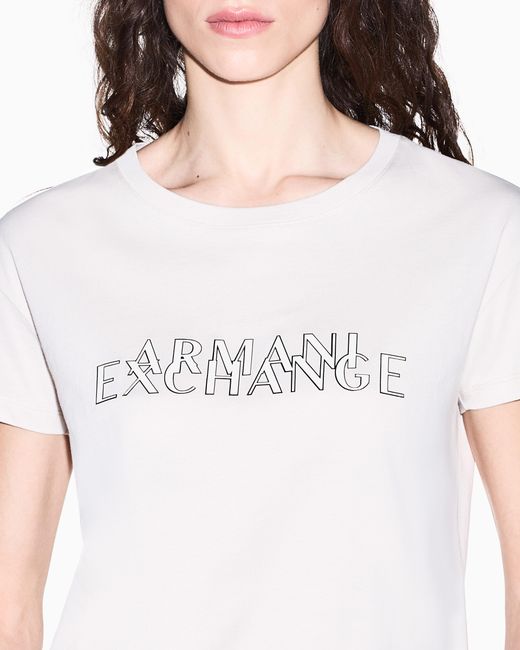 ARMANI EXCHANGE White Oversized T-Shirt