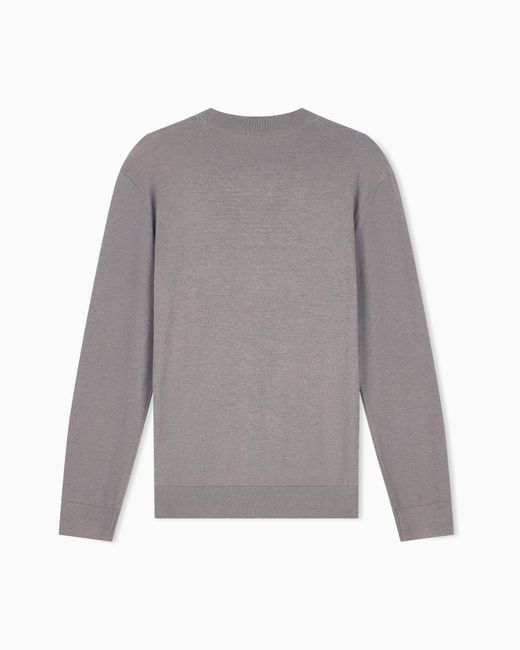 ARMANI EXCHANGE Gray Regular Fit Pullover for men