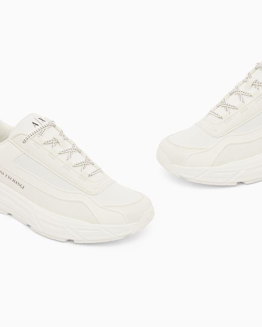 ARMANI EXCHANGE White Sneakers With Ripstop And Rubber Sole for men