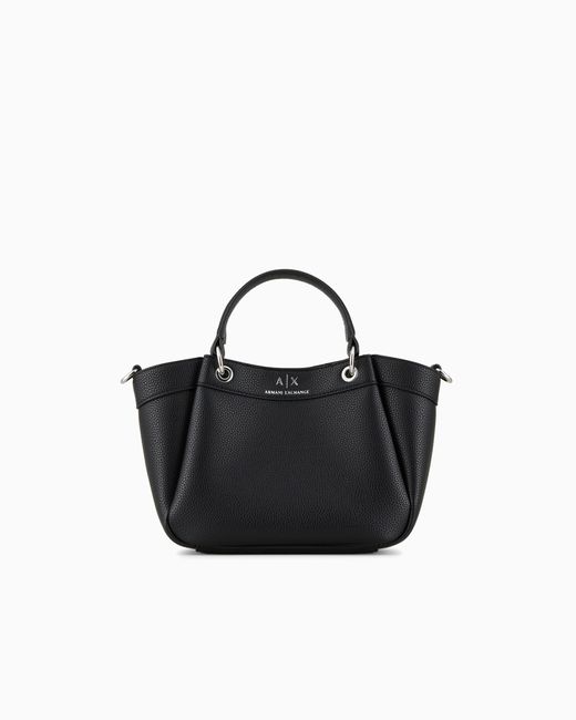 ARMANI EXCHANGE Black Small Handbag With Degradè Shoulder Strap