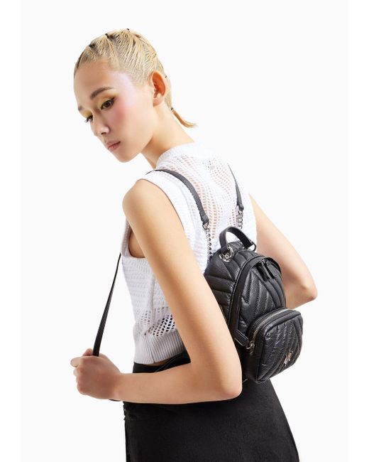 Armani Exchange Black Backpacks