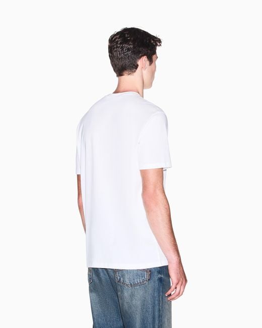 ARMANI EXCHANGE White Regular T-Shirt for men