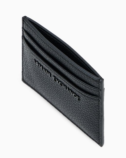ARMANI EXCHANGE White Cardholder With A Textured Finish And Multiple Card Slots for men