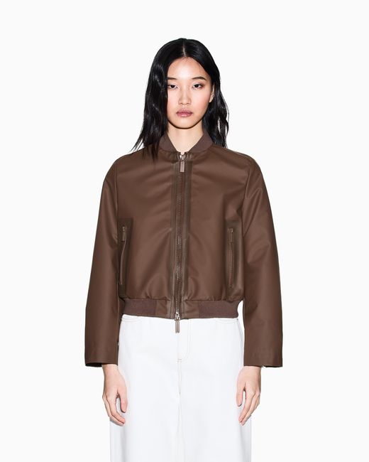 ARMANI EXCHANGE Brown Blouson With Zip